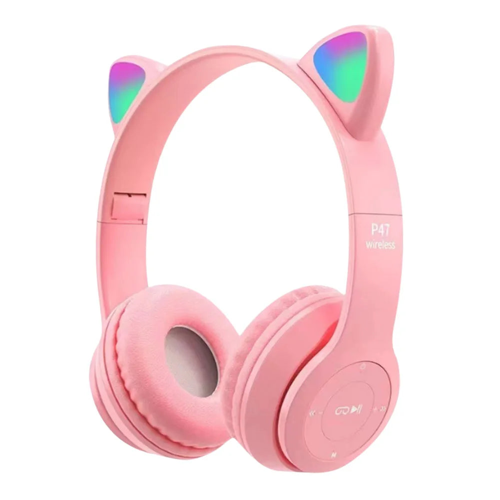 Bluetooth Headphones Cute Cat Ear Gaming Headset