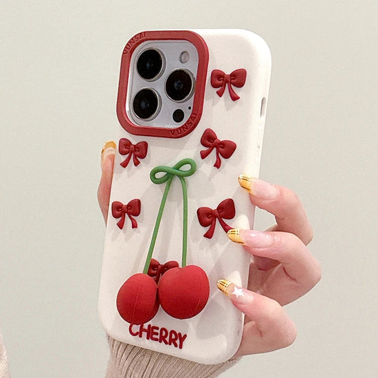 Cherry Soft Silicone Phone Case For iPhone