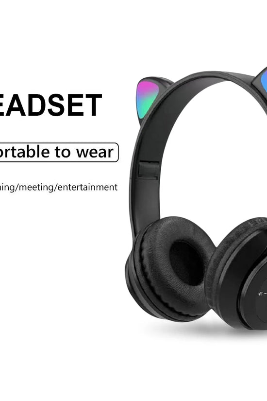 Bluetooth Headphones Cute Cat Ear Gaming Headset