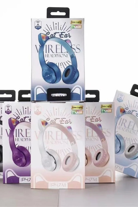 Bluetooth Headphones Cute Cat Ear Gaming Headset