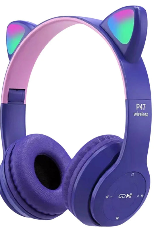 Bluetooth Headphones Cute Cat Ear Gaming Headset