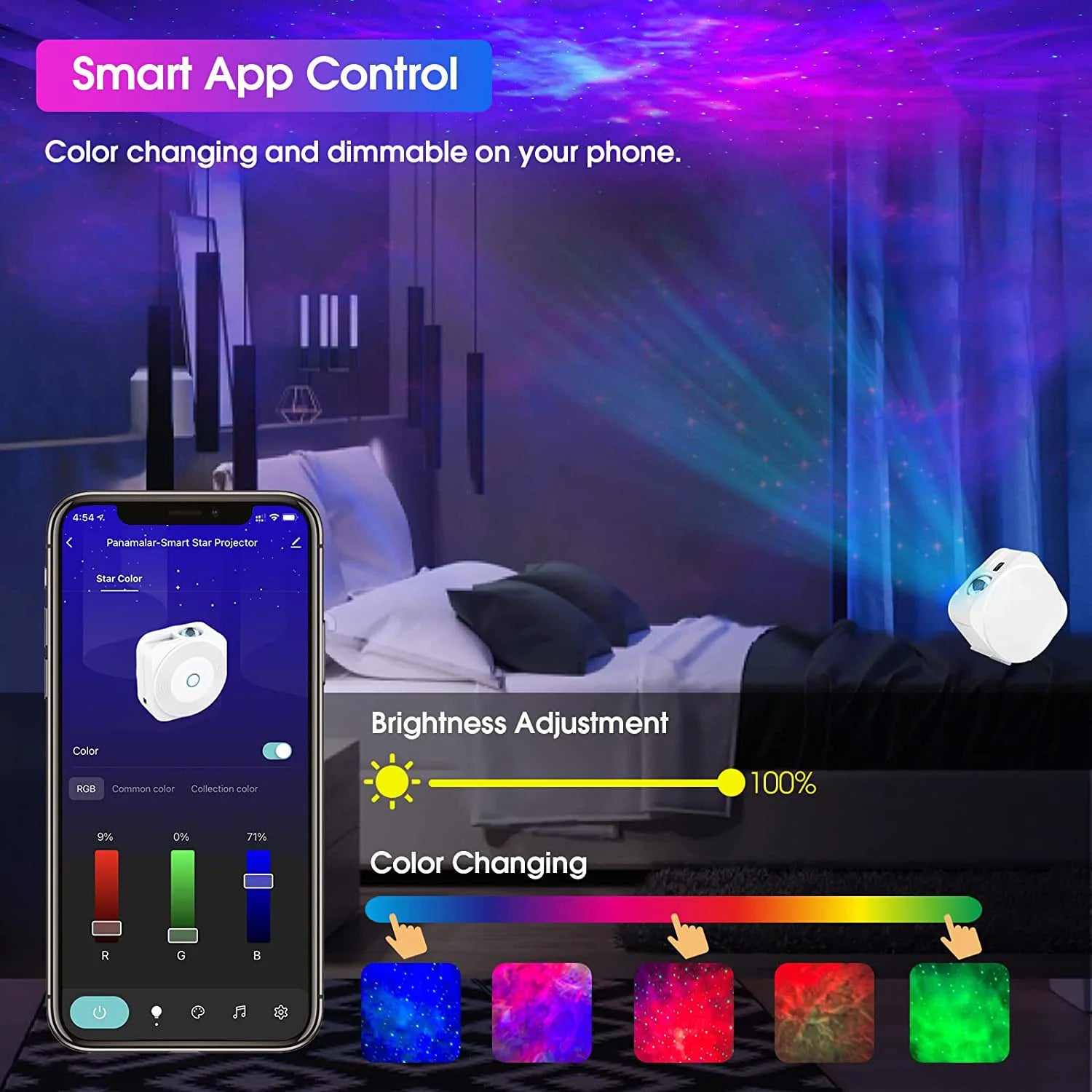 sky projector intelligent voice control system