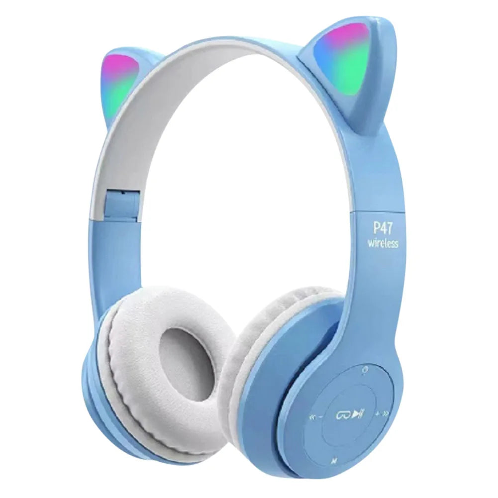 Bluetooth Headphones Cute Cat Ear Gaming Headset