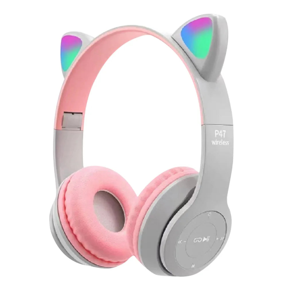 Bluetooth Headphones Cute Cat Ear Gaming Headset